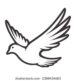 world peace day dove illustration style