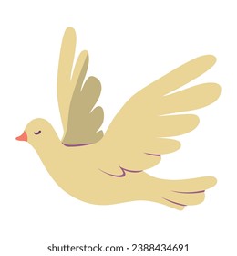 world peace day dove isolated illustration