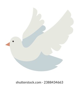 world peace day dove sign isolated