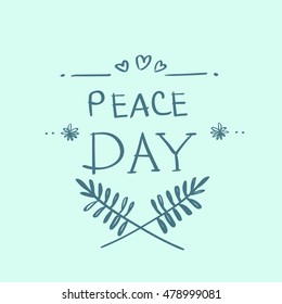 World Peace Day Earth International Holiday Poster Vector Illustration