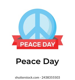 World peace day icon design, ready to use editable vector