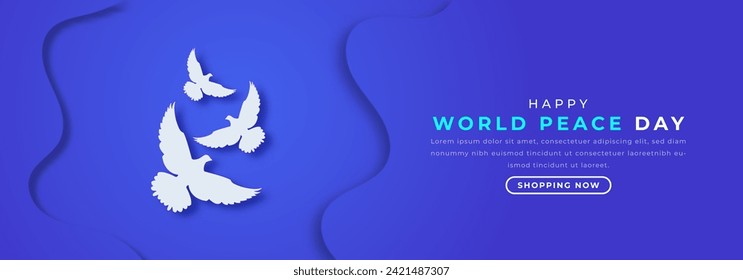 World Peace Day Paper cut style Vector Design Illustration for Background, Poster, Banner, Advertising, Greeting Card