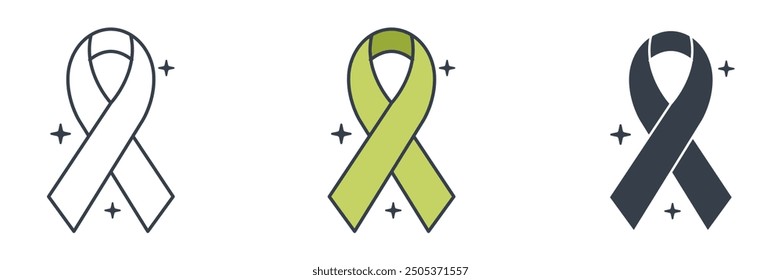 World Peace Day Ribbon icon symbol vector illustration isolated on white background