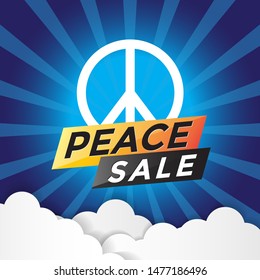 World peace day sale vector graphic element