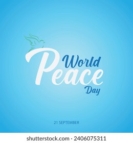 World Peace Day Social Media Vector Design 21 September