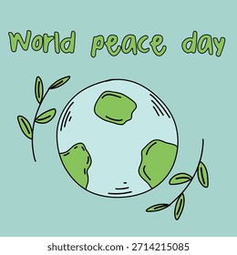 Ilustração vetorial do Dia Mundial da Paz com terra