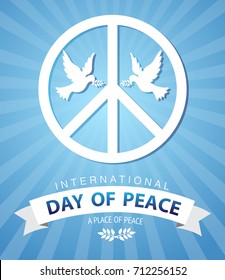 World Peace Daywhite Dove Bird Fly Stock Vector (Royalty Free ...