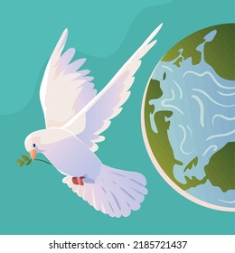world and peace dove, image
