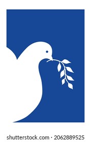 world peace and dove logo illustration, vector illustration 