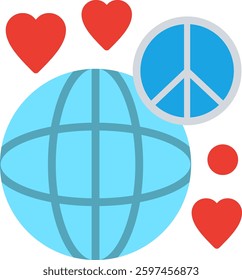 World peace Flat Illustration Vector Design