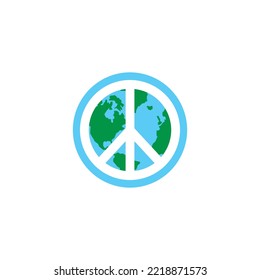 World Peace Icon Logo Vector.