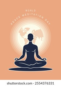 World Peace Meditation Day background. Vector Illustration.