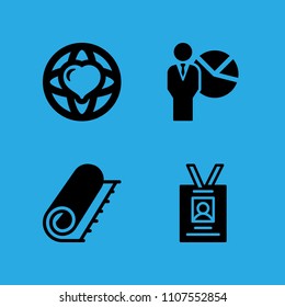 world peace, presentation, carpet and id card icons vector in sample icon set for web and graphic design