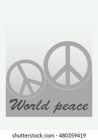 World Peace, print on t-shirt. Vector.