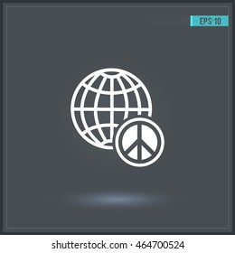 World with peace. Vector icon.