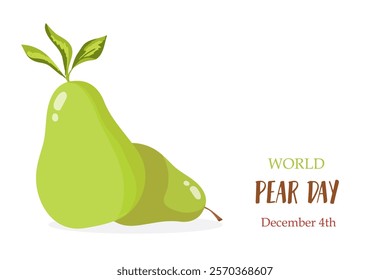 World pear day. Nature, vegetarian food dessert concept. Fresh pear vector illustration.
Hand drawn vector.