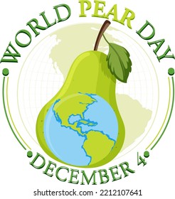 World Pear Day Poster Design illustration