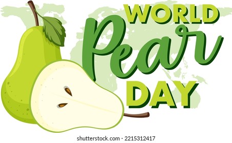 World Pear Day Poster Design illustration