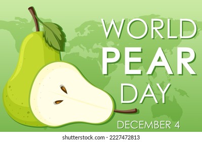 World Pear Day Poster Design illustration