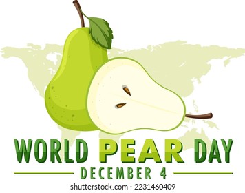 World Pear Day Poster Design illustration