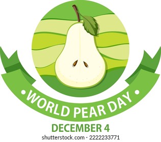World pear day postr template illustration