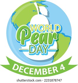 World pear day postr template illustration