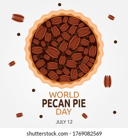 World Pecan Pie Day Vector Illustration