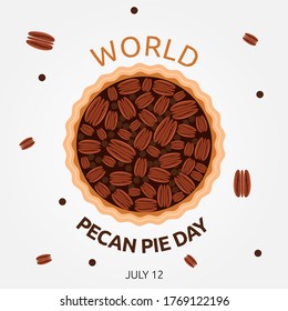 World Pecan Pie Day Vector Illustration