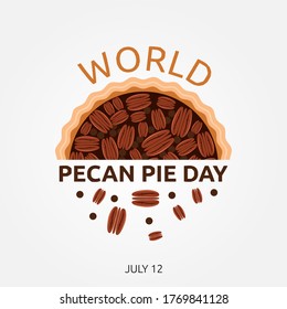 World Pecan Pie Day Vector Illustration