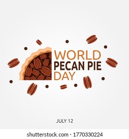 World Pecan Pie Day Vector Illustration