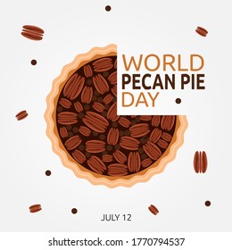 World Pecan Pie Day Vector Illustration