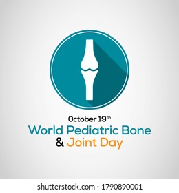 World Pediatric Bone and Joint Day on October 19th of each year spreads awareness about the impact of musculoskeletal conditions in children. Also referred to as World PB&J Day. Vector illustration.