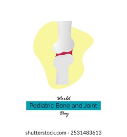 World Pediatric Bone and Joint Day vector, illustration. October 19th. Joint pain and bones concept design.