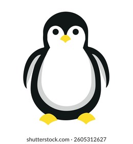  world Penguin Day, cartoon penguin icon, sticker, penguin day symbol, flat vector illustration on white background
