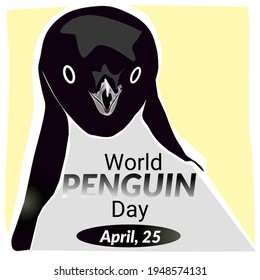 World Penguin Day Vector Illustration