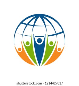 World People Logo Design Template