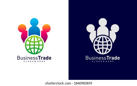 Design-Vektorgrafik des World People-Logos, Design-Vorlage für farbige Menschen, Symbol