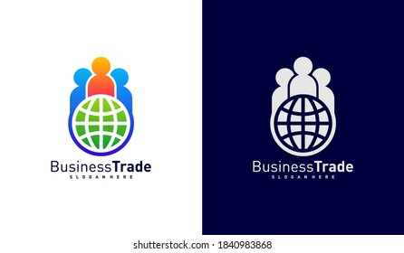 World People logo design vector, Colorful People logo design template, Icon symbol