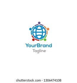 World people logo template