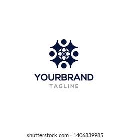 world people logo template vector
