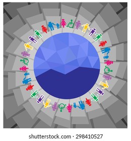 World and people vector