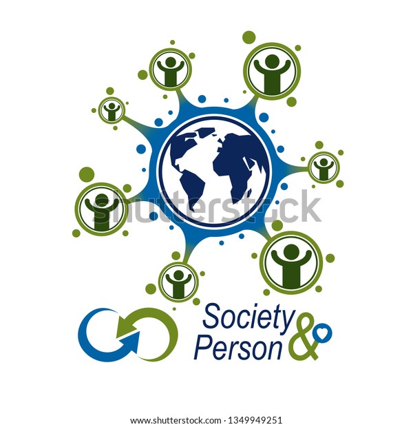 World Person Creative Logo Unique Vector Stock Vector Royalty Free