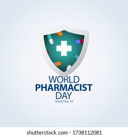 World Pharmacist Day Vector Template.