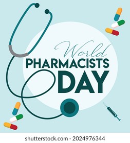 World Pharmacist Day Vector Template.