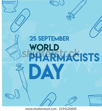 World Pharmacist Day vector template.