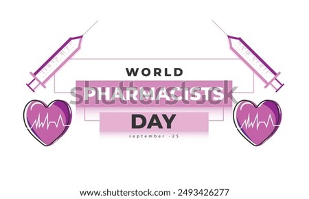 World Pharmacists day. background, banner, card, poster, template. Vector illustration.