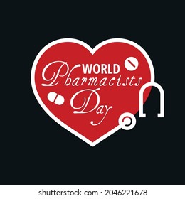 World Pharmacists Day banner with black background