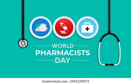 World Pharmacists Day is celebrated on September 25th each year. the contributions of pharmacists to improving health outcomes, managing medication therapy, and providing Vector illustration.