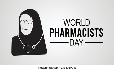 World Pharmacists day is observed every year on 25 September. banner, poster, card, background design.