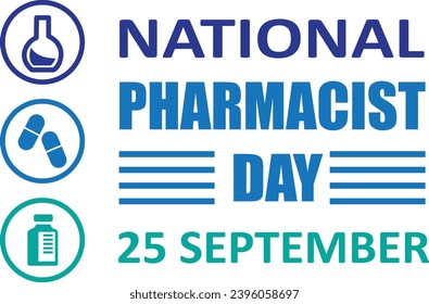 World Pharmacists day is observed every year on 25 September, pharmacists creative banner or poster design..eps